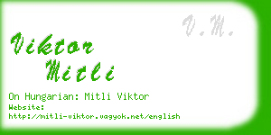 viktor mitli business card